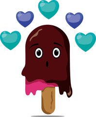 Romantic love elements. Valentine's day cute illustrations. Decorative love elements for festive design. Isolated on white background