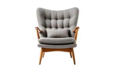 Armchair in Scandinavian Design on Transparent Background