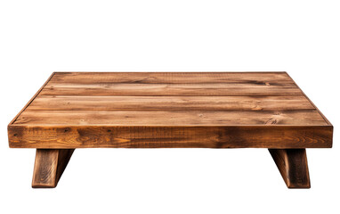 Wooden  Table on Transparent Background