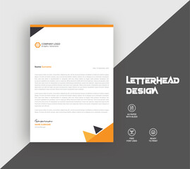 Abstract Corporate Business Style Letterhead Design Vector Template For Your Project. Simple And Clean Print Ready Design, Business style letterhead template design 