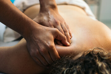 Physiotherapy Clinic: Back Recovery Massage - obrazy, fototapety, plakaty