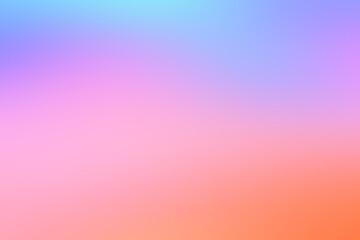 Abstract backdrop bright light gradient pink, blue, yellow, orange, purple, blurred background. (with copy space)
The sky and clouds are blurry.