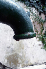 Green metal faucet