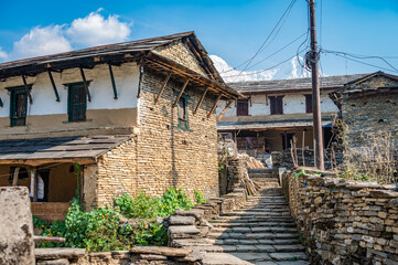 Local house in Ghandruk village a traditional Gurung village in rural Nepal.