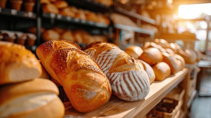 Fresh bread, Bread, Bakery. - obrazy, fototapety, plakaty