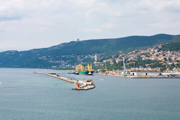 The  Port of Trieste is a port in the Adriatic Sea in Trieste, Italy. - 711176678