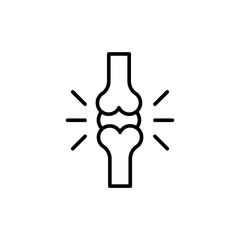 Joint outline icons, minimalist vector illustration ,simple transparent graphic element .Isolated on white background