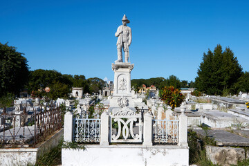 Obraz premium The Colón cemetery is declared a National Monument of Cuba. With its 57 hectares, it is the most important cemetery in the country. It has a large number of sculptural and architectural works, which i