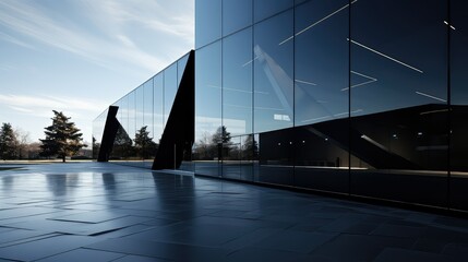 design black architecture background illustration modern urban, minimalism structure, sleek contemporary design black architecture background