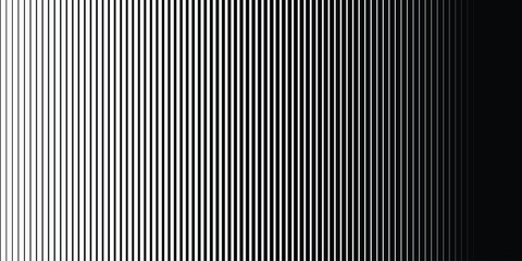 Obraz premium Vertical speed line halftone gradient line pattern background.
