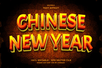 Chinese New Year 3D Editable Text Effect