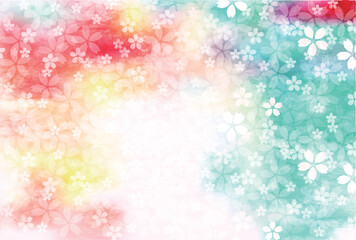 桜　春　花びら　背景	