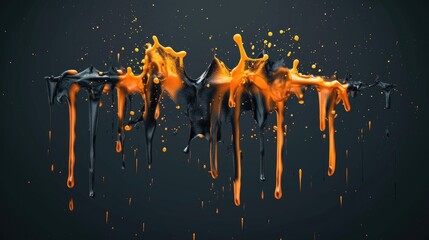 artistic image featuring a captivating melting text effect in vibrant colors. - obrazy, fototapety, plakaty