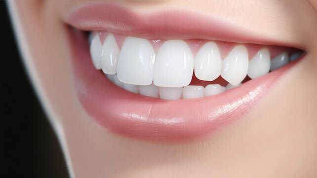 デンタルケアできれいな歯の女性 dental care and beautiful teeth of lady