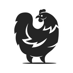 Hen Logo template Isolated. Brand Identity. Icon Abstract Vector graphic