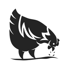 Hen Logo template Isolated. Brand Identity. Icon Abstract Vector graphic