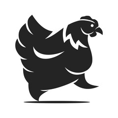 Hen Logo template Isolated. Brand Identity. Icon Abstract Vector graphic