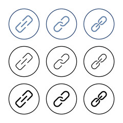 Link icon vector. Hyperlink chain sign and symbol