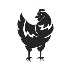 Hen Logo template Isolated. Brand Identity. Icon Abstract Vector graphic