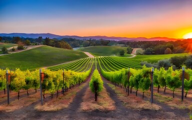 Naklejka premium vineyard in autumn