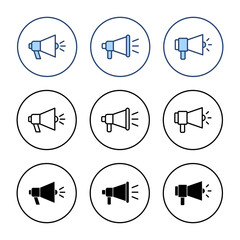 Megaphone icon vector. Loudspeaker sign and symbol