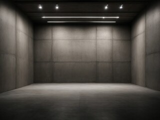 Obraz premium Abstract empty concrete interior room, exterior wall, wallpaper and background, for product ads 
