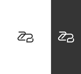 ZB, BZ letter logo design template elements. Modern abstract digital alphabet letter logo. Vector illustration. New Modern logo.