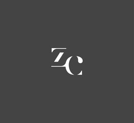 ZC, CZ letter logo design template elements. Modern abstract digital alphabet letter logo. Vector illustration. New Modern logo. - obrazy, fototapety, plakaty