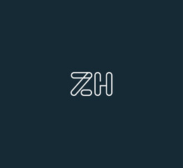 ZH, HZ letter logo design template elements. Modern abstract digital alphabet letter logo. Vector illustration. New Modern logo. - obrazy, fototapety, plakaty