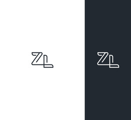 ZL ,LZ letter logo design template elements. Modern abstract digital alphabet letter logo. Vector illustration. New Modern logo.