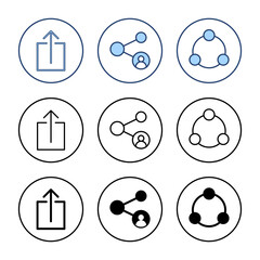 Share icon vector. Sharing sign and symbol