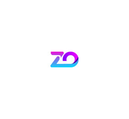 ZO, OZ letter logo design template elements. Modern abstract digital alphabet letter logo. Vector illustration. New Modern logo.