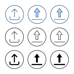 Upload icon vector. load data sign and symbol