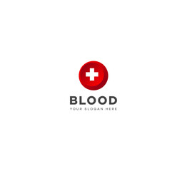 Modern Dlood care logo design vector template. Blood Donation Logo template.