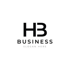 Obraz premium hb initial branding company modern logo design graphic vector