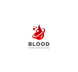 Modern Dlood logo design vector template. Blood Donation Logo template.