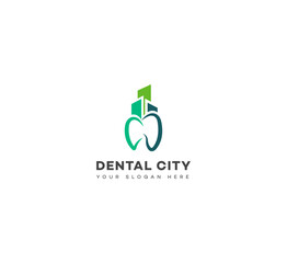 Creative Dental city logo Vector Design.