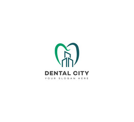 Creative Dental city logo Vector Design.