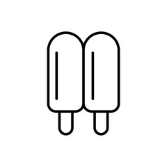 Ice cream stick outline icons, minimalist vector illustration ,simple transparent graphic element .Isolated on white background