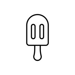 Ice cream stick outline icons, minimalist vector illustration ,simple transparent graphic element .Isolated on white background