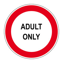 Panneau "Adult only"