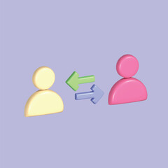 Change job or career. Improvement or progression concept. Realistic 3d object cartoon style.