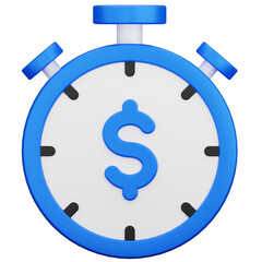 Time Is Money 3D Illustration