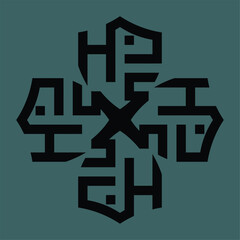 ARABIC CERAMIC MOTIF VECTOR DESIGN WITH DARK BACKGROUND