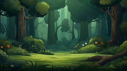 forest game background 2d application design - obrazy, fototapety, plakaty