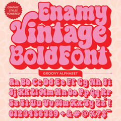 Professional Enamy vintage retro bold Font template