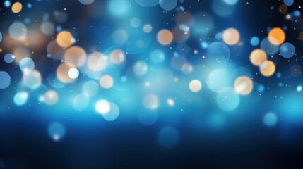 Abstract background featuring soft blue bokeh light circles, creating a dreamy and serene atmosphere with a sense of depth and tranquility.