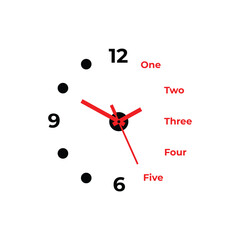 clock vector art design template