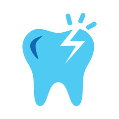 Obraz premium Damaged teeth icons, minimalist vector illustration and transparent graphic element. Isolated on white background