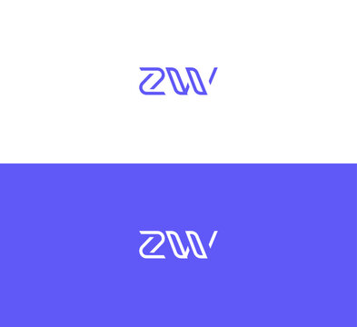 ZW, WZ, W Z and Z W join letter logo design template elements. Modern abstract digital alphabet letter logo. Vector illustration. New Modern logo.